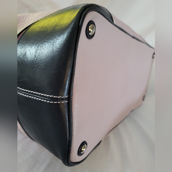 Coach Laura Spectator Violet/Navy/Plum Pebbled Leather purse - Picture 7 of 12